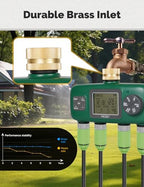 MOES 4 Zone Sprinkler Timer for Garden Hose,Brass Inlet Water Timer - Image 4