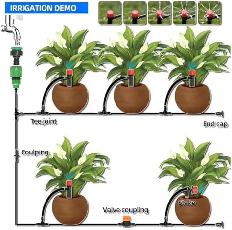 1/4" PVC Hose Barb Connector Coupling Valve Automatic Drip Irrigation Connectors Garden Watering System Water Pipe(50PCS VALVE COUPLING) - Image 7