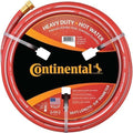 Continental Premium Garden Red Heavy Duty Hot Water Garden Hose, 5/8in Inside Diameter x 50ft Length, Male x Female Garden Hose Thread by Continental