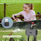 WiFi Sprinkler Timer, Smart Water Timer for Garden Hose, 2 Outlets Hose Timer, Automatic Irrigation Timer with Hub, Up to 20 Watering Plans, Compatible with Alexa and Google Assistant - Image 2