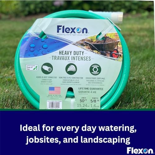 Flexon FXG58100 5/8-Inch x 100-Foot Heavy Duty 5-Ply Forever Garden Hose, Green - Image 5