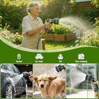 Garden Hose 50 FT, Flexible Water Hose, Ultra Lightweight Non-Expanding Hose with 10‑Function Spray Nozzle, Leak‑Proof & High‑Pressure Resistant for Lawn, Garden, and Auto Cleaning (50 FT) - Image 7
