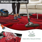 Red Rose 3x5 Waterproof Outdoor Rug with Non‑Slip Backing Black Romantic Floral Machine Washable Deck Patio Rug Mat for Camping, RV, Garden, Balcony Pool - Image 6
