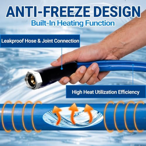 75FT Heated Water Hose for RV,-45 ℉ Anti-freezing Heated Garden Hose，Electrically Heated Hose of Rv Accessories，Rv Freshwater Hoses with Fittings - Image 6