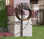 Upgraded Garden Hose Holder Stand with 4 Spikes - Heavy Duty Metal Water Hose Reel, Hose Organizer, Holds 150ft Hose for Outside Yard Lawn, Black - Image 6