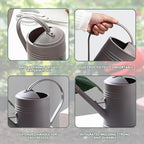 Watering Can 2L 13x9 Inch Black Plastic Plant Watering Can with Handle & Sprinkler Head Easy Filling Device for Indoor Garden Balcony - Water - Image 5
