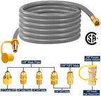 3/8" ID Natural Gas Hose, 12FT Low Pressure LPG Hose with Quick Connect, Propane to Natural Gas Conversion Kit for Weber, Char-broil, Pizza Oven, Patio Heater and More NG Appliance - Image 2