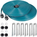 LINEX Sprinkler Soaker Hose 50 ft 2 pack for Garden Lawn Watering Hose with Hose Stakes by LINEX