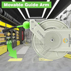 PWACCS Retractable Pressure Washer Hose Reel, 1/4" x 60ft - Image 4