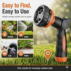 Garden Hose Nozzle Heavy Duty -Thumb Control Spray Nozzles for Garden Hose High Pressure, 7 Patterns Water Hose Nozzle for Car Wash, Watering Lawn and Pets - Image 6