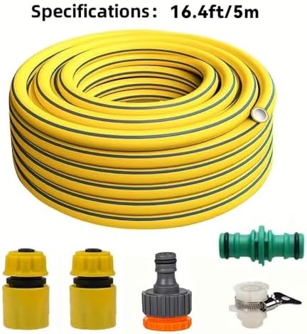 1/2" Diameter Flexible Rubber Water Hose, 5M 10M 15M 20M 30M Heavy Duty Garden Tubing, Leakproof Wear Resistant All-Weather Outdoor Watering Pipe, 1 Piece(5m) - Image 2