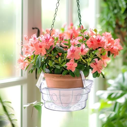 15 Pcs 8 Inch Hanging Plant Water Catcher, Clear Plastics Hanging Basket Drip Pans, Hangings Plant Saucer Drip Pan for Hangings Basket Indoor & Outdoor Use - Image 4