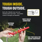 Stainless Steel Water Hose | Heavy Duty Metal Garden Hose with Nozzle | Kink Free, Anti Rust | Flexible and Lightweight Water Pipe for Gardening | Available in Different Sizes | HydroPro - Image 5