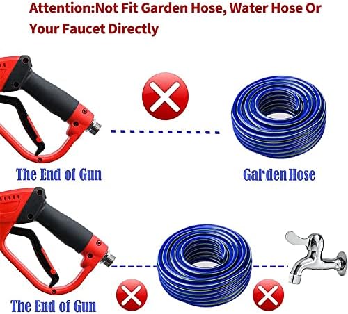 Upgraded Pressure Washer Gun with Extension Replacement Wand, M22 Fitting,7 Inch 30 Degree Curved Rod, 5 Nozzle Tips, 5000 PSI, 47 Inch - Image 3