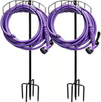 2-Pack Freestanding Garden Hose Holder with Upgraded 5-Prong Base by Rexwnadu