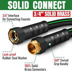 Heavy Duty Garden Hose 73ft, NON-EXPANDABLE Flexible Water Hose, Kink Resistant Lightweight Hybrid Hose, Leakproof Hose Male to Female Fittings - Image 3