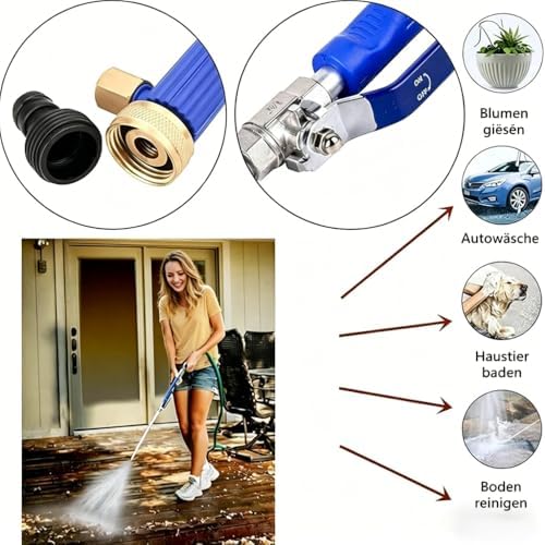 Heavy Duty Hose Nozzle with Spray Wand (Black-Extend) - Image 2