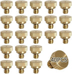 Brass Misting Nozzles, 40 Pcs, 0.0157 In Orifice Mist Heads, Low-Pressure Cooling System Nozzles For Outdoor Garden Greenhouse Farm, 0.39 In Diameter by Unknown
