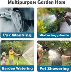 Garden Hose 75 ft, Heavy Duty Stainless Steel Metal Water Hose with 8 Function Nozzle, No Kink, Leak-proof and Lightweight, Easy to Use and Sturdy, Puncture-Proof Outdoor Yard Hose - Image 7