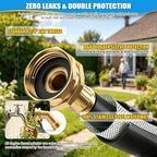 Retractable Garden Hose Reel 1/2 Inch x 100+10 ft, Wall Mount Metal Base - Image 3