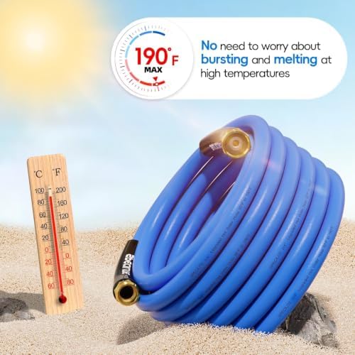 SPECILITE Hot/Cold Garden Water Hose 75 ft x 3/4", -50℉ to 190℉, Blue - Image 2
