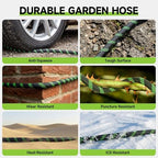 Garden Hose 75 ft Flexible Water Hose Non-Expanding Lightweight Kink-Free Hoses Durable Leak-Proof High Pressure Pipe with 3/4” Brass Fitting 10 Function Nozzle for Outdoor Yard Lawn Car Wash - Image 4
