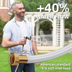 1/2" x 100 FT Heavy Duty Retractable Garden Hose Reel, Grey - Image 6