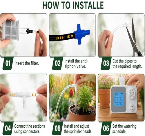 Vacation Plant Watering Devices & Indoor Irrigation Kit, Automatic Drip System with Adjustable Drippers for Indoor Outdoor Garden, Waters 15 Plants - Image 7