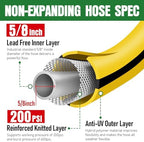 Heavy Duty Garden Hose 75ft, NON-EXPANDABLE Flexible Water Hose, Kink Resistant Lightweight Hybrid Hose, Leakproof Hose Male to Female Fittings - Image 2