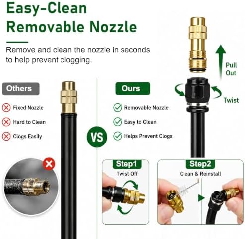 Drip Irrigation System, Flexible Outdoor Mist Sprayer for DIY Garden, Adjustable Water Flow Mister Hose, Copper Nozzle Watering Devices, Efficient Garden Irrigation - Image 5