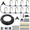 120FT Sprayer Irrigation System, Drip Irrigation Kit with 30 PCS 360° Adjustable Misting Copper Nozzles for Garden, Lawn, Patio, Greenhouse by Alitamei