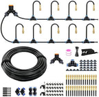 120FT Sprayer Irrigation System, Drip Irrigation Kit with 30 PCS 360° Adjustable Misting Copper Nozzles for Garden, Lawn, Patio, Greenhouse by Alitamei