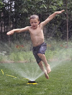 Dramm Duty Metal Base, Red 15021 ColorStorm 9-Pattern Premium Turret Sprinkler with Heavy-D - Image 3