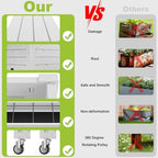 Vixzen 64" Tall Raised Garden Bed,Outdoor Large Resin Planter Box with Trellis and Drain Plug for Climbing Plants,Easy to Assemble,Water Monitor,Mobility(Ashen, 43.43"×18.27"×64.29") - Image 2