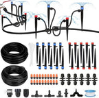 230FT Drip Irrigation System with 5/16" & 1/4" Distribution Tubing by BreezeTouch
