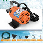 115V 1/10 HP 330 GPH Water Transfer Pump With 3/4 inch Ports, Suction Hose and Spare Impeller - Electric Utility/Sump Pump - Orange - Image 2