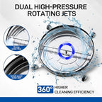 24" Pressure Washer Surface Cleaner with 4 Wheels, Surface Cleaner for Pressure Washer, Stainless Steel Dual Handle Power Washer Surface Cleaner for Concrete, Driveway, Patio, Sidewalk - Image 5