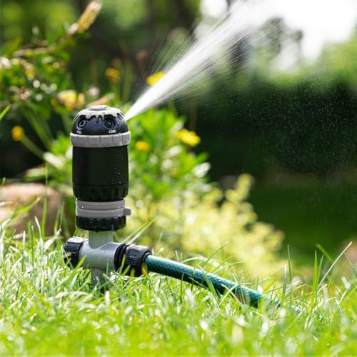 RESTMO 2 Pack Gear Drive Sprinkler with Step Spike Base, Silver - Image 7
