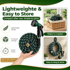 Garden Hose 50 ft, 2026 Upgraded Kink Free Flexible Water Hose 50ft With 10 Pattern Spray Nozzle, Leak-Proof, Portable, Ultra Lightweight & Durable Garden Hose for Yard, Lawn, Outdoor (DarkGreen) - Image 6