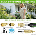 Non-Expanding Garden Hose 100 ft, 360° Anti-Kink Swivel Fittings - Image 5