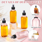 Norme 12 Pcs 8 oz Glass Spray Bottles, Funnels and Labels, Pink, Stylish - Image 3