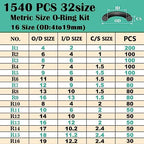 XBVV 1540 Pcs 32 Size Metric O Ring Assortment and 158 Pcs Faucet Washers and Garden Hose Gasket Kit for Faucet Plumbing Hydraulic Sealing Repair - Image 3