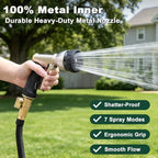 FANHAO Garden Hose Nozzle Heavy Duty, Metal Water Hose Sprayer, Leakproof - Image 2