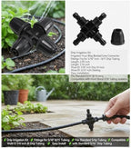 100Pcs 5/16 Inch Irrigation Tubing Fittings Kit (10Pcs×10Types), Locked Barbed Connectors for 5/16" ID-0.43" OD Drip Tubing, Include Couplings/Tees/Elbows/End Plugs/Four-Way - Image 4