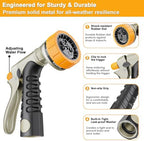 FANHAO Metal Garden Hose Nozzle Heavy Duty, Rear Trigger Water Sprayer - Image 4