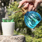 SUNESA Watering Can Plant Mister Spray Watering Can 350ML Vintage Flower Watering Can with Pump Plant Hand Press Spray Bottle Plant Mister - Clear Glass Spout Water Can (Color : White) - Image 5