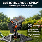 2026 Upgraded 16-Nozzle Oscillating Sprinkler, Auto Swing Adjustable Lawn Sprinkler, Turbo Mist System Wide Coverage for Garden & Yard (A) - Image 6