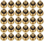 60PCS Brass Mister Nozzles Misting Nozzles for Cooling System Water Mister Sprinkle Fog Nozzles for Patio Garden 0.004-0.039" Sprayer Irrigation Tool Kit (Size : 0.15mm) by Unknown