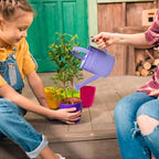 Small Metal Watering Can Set, Pink, 1.2L and 0.23L Garden Cans with Long Spout, Indoor Outdoor Plant Care (Purple) - Image 5