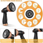 50 ft Expandable Garden Hose - 2026 Latest Leak-Free Water Hose with 10-Pattern Nozzle, 3/4” Solid Brass Fittings, Lightweight No-Kink Flexible, 5 Layer Latex Core 3750D Retractable Expanding Hose - Image 5